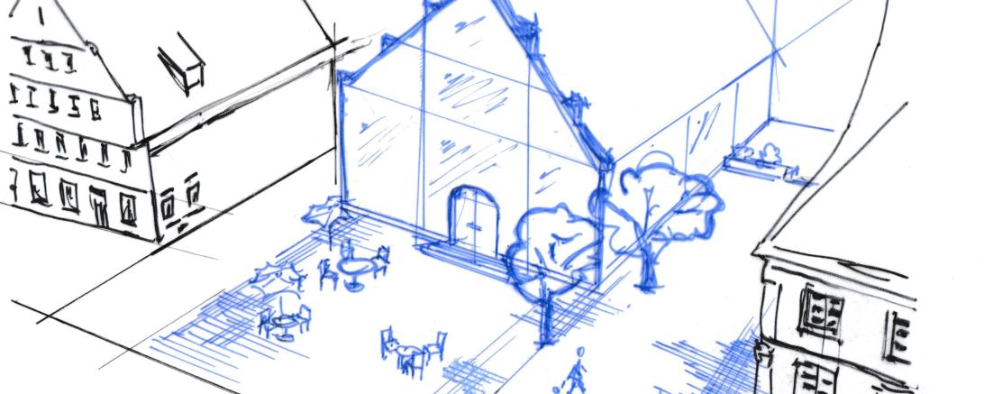 Skizze Neubau Tanzhaus 