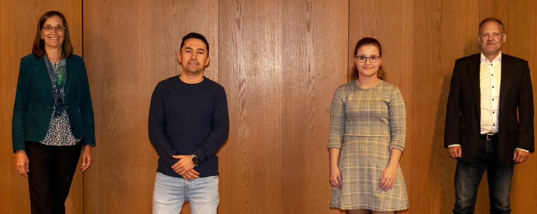 Carmen Fettinger, Aref Hashimi, Stefanie Seefried und Volker Baumgärtner