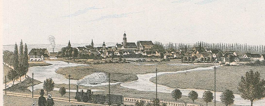 Ansicht von Oettingen um 1860.