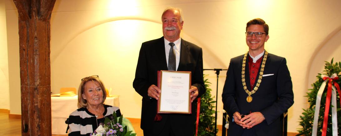 Brigitte Faul, Hermann Faul und David Wittner im Schrannensaal