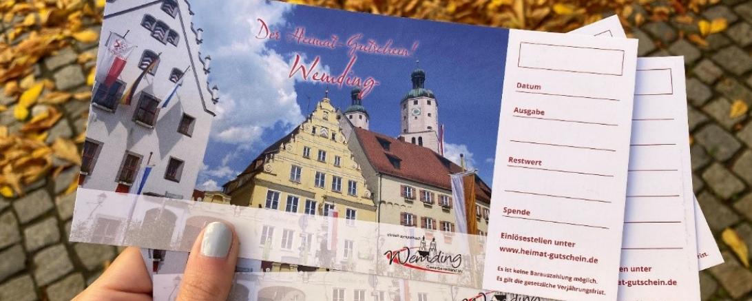 Auf dem Bild sieht man die Heimatgutscheine die man gewinnen kann.