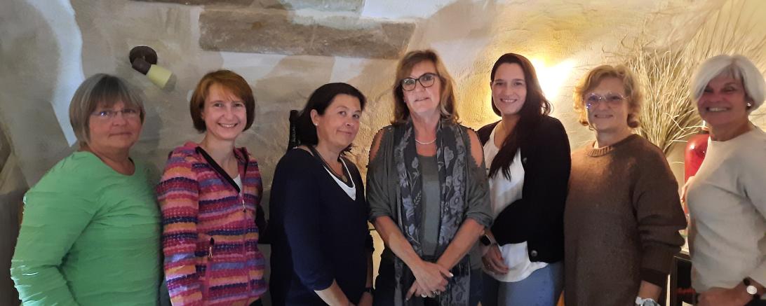 Die Nördlinger Frauenliste hat ihre Vorstandschaft gewählt: v.l.n.r. Barbara Geppert (Kreisrätin), Dr. Cathrin Schnell (Beisitzerin), Christine Trollmann (Rechnungsprüferin), Birgit Ludwig (1. Vorsitzende), Katharina Baumgärtner (2. Vorsitzende), Sonja Kuban (Kassiererin) und Sabine Handl (Beisitzerin). Nicht auf dem Bild Silvia Gollmer (Schriftführerin) und Heidi Hager (Rechnungsprüferin).