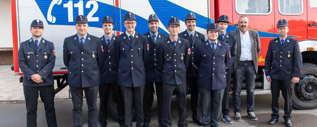 Von links nach rechts:  Jochen Fackler, Stefan Hach, Jonas Hertle, Hannes Geiger, Michael Mittring, Lukas Egetenmeier, Jonas Mittring, Martin Ruf, Peter Ruf, Thomas Mittring Florian Möhle