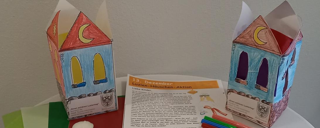 Luzien-Häuschen zum Basteln. 