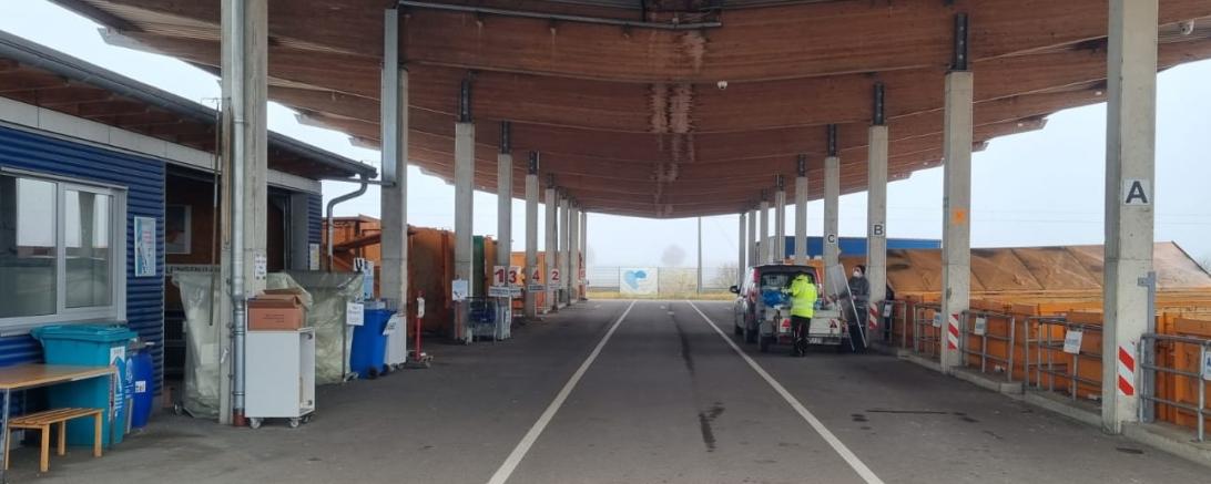 Ein Recyclinghof des AWV Nordschwaben.