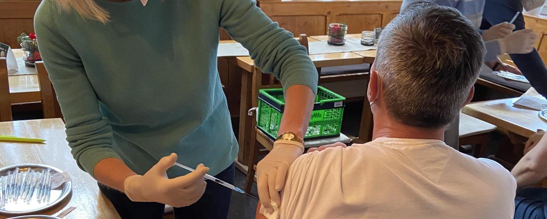 Sonderimpftermin im Wengers Brettl in Nördlingen. 