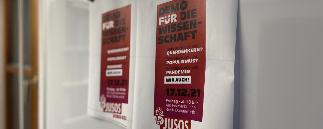 Flyer "Demo für die Wissenschaft" 