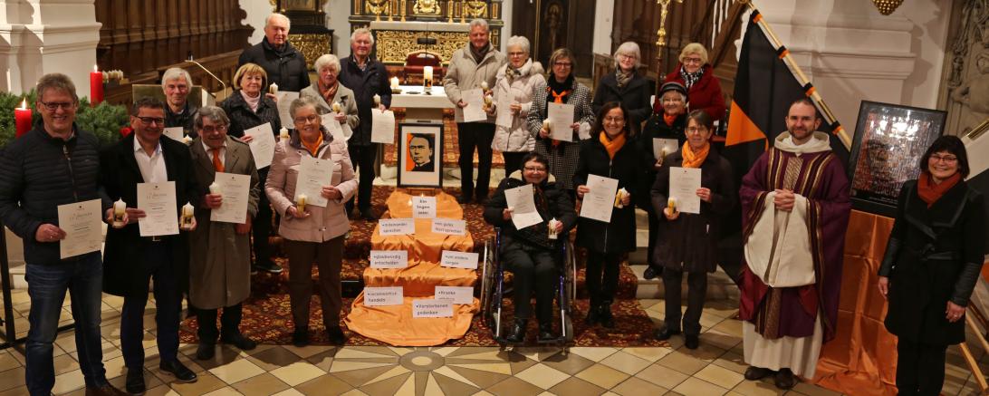 Die Geehrten beim Kolpinggedenktag am 11. Dezember in Wemding.