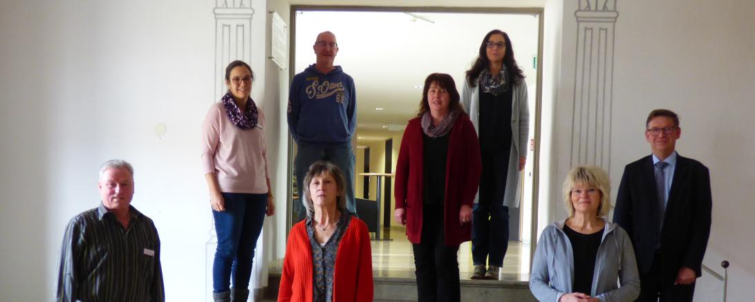 v. l. n.r.: Ludwig Schwarm, Claudia Bauch, Tanja Bachmeir, Regina Riedelsheimer, Landrat Stefan Rößle, Peter Stephan, Elfriede Fleege, Manuela Brugger