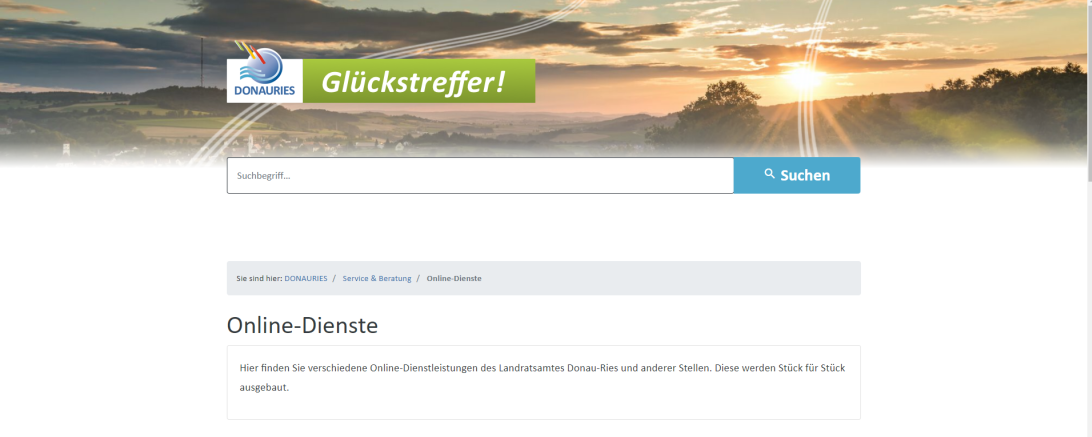 Die neue Homepage des Landratsamts.