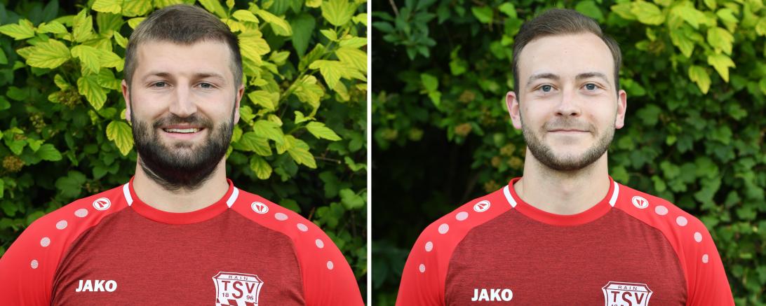 Niko Schröttle (links) und Michael Haid werde auch in der nächsten Saison die zweite Mannschaft des TSV Rain trainieren.