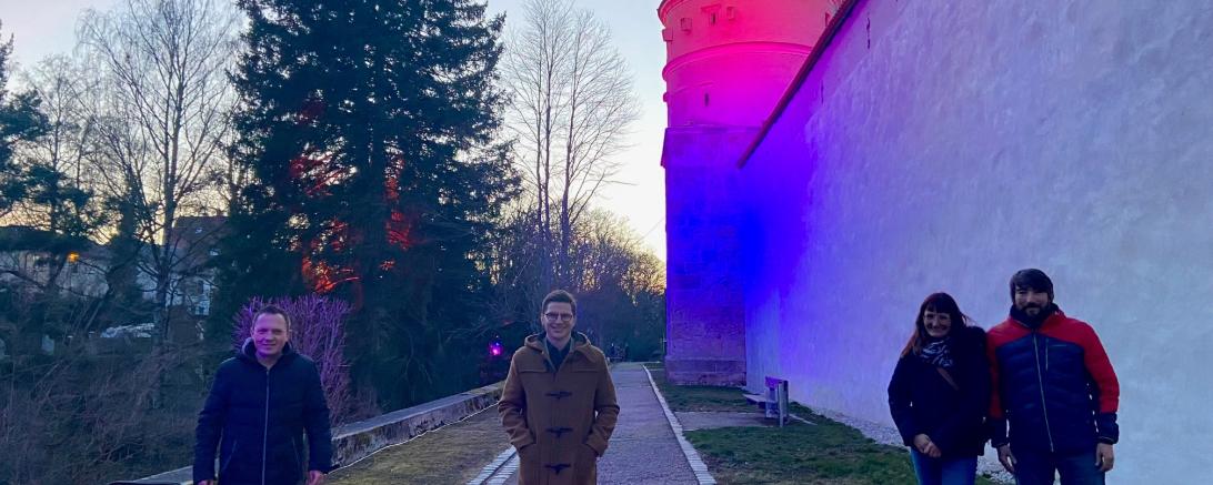 Beleuchtung an den Frickhinger Anlagen 