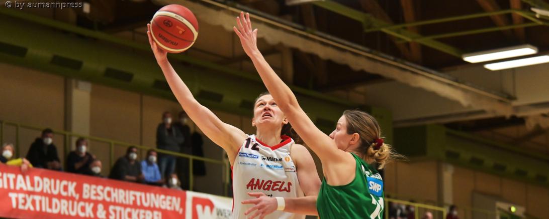 Das Bild zeigt ein Ausschnitt aus dem Spiel der Eigner Angels gegen Keltern