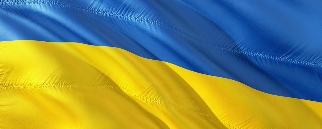 Die ukrainische Flagge  