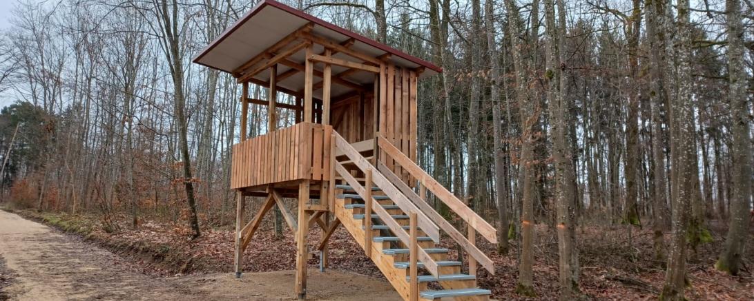 Aussichtskanzel am Wildgatter in Donauwörther Parkstadt