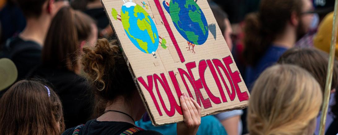 Das Bild zeigt einen Klimastreik