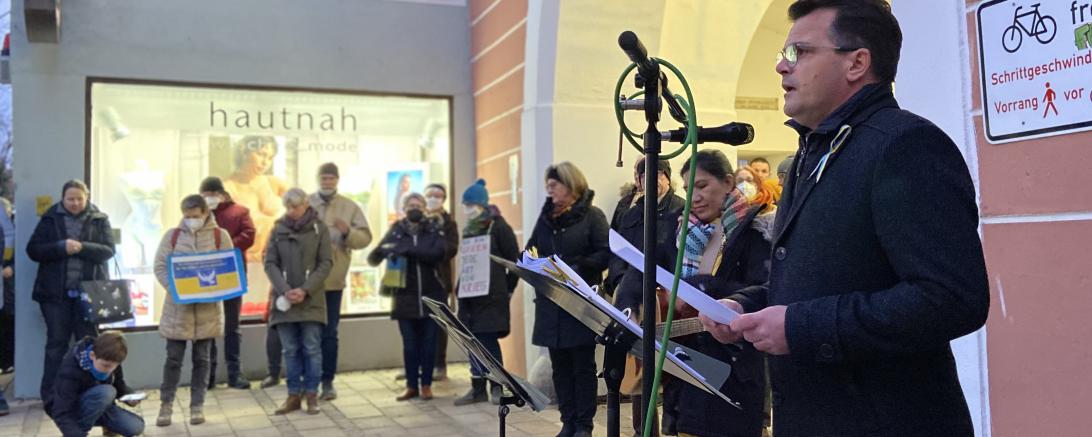 OB Jürgen Sorré spricht bei Mahwache
