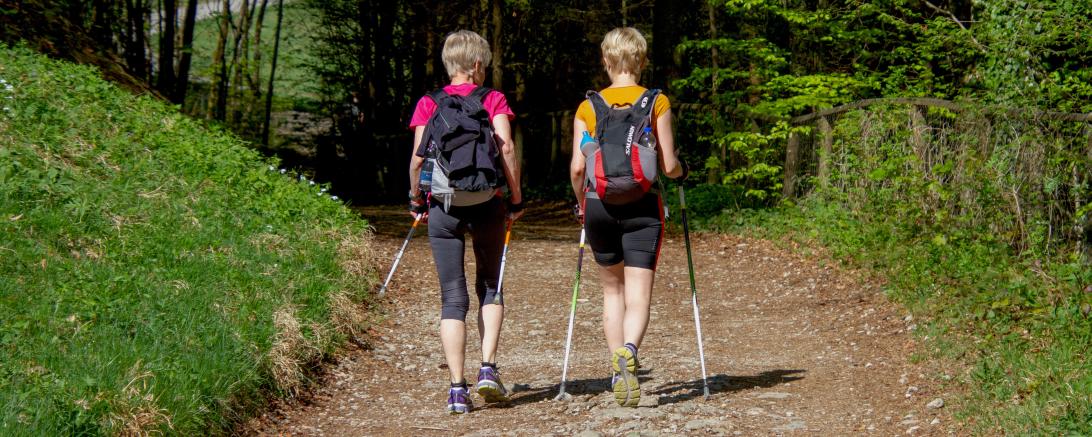 Frauen beim Nordic Walking