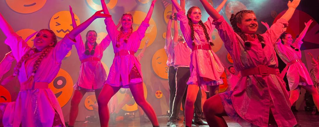 Das Bild zeigt die Showformation des Faschingsclub Rain.