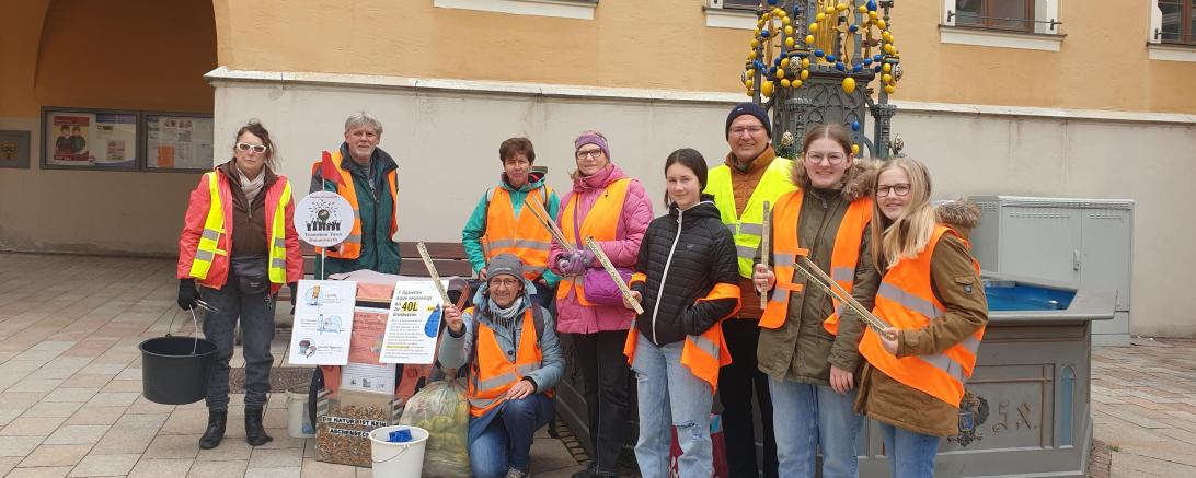 Im Rahme der Aktion "Der AWV räumt auf" war die Plogging-Gruppe Donauwörth aktiv. 