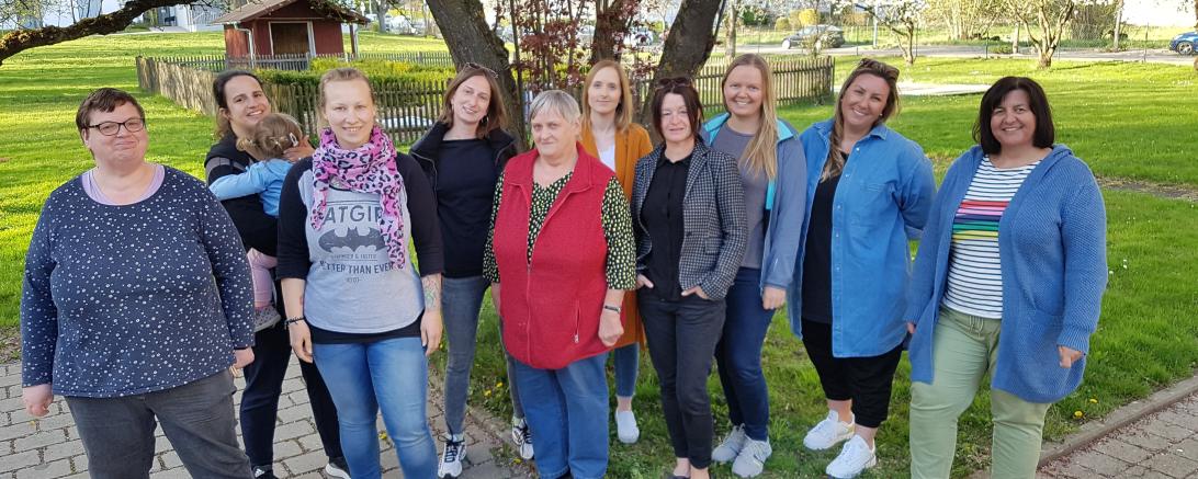 Das Organisations- und Helferteam des Mädelsflohmarkts. 