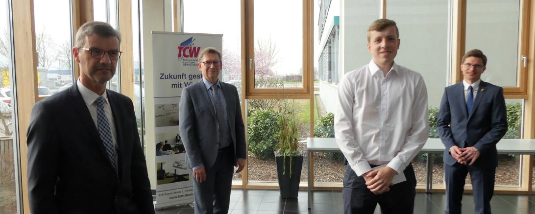 Zu sehen sind Josef Wolf, Stefan Rößle, Florian Knie und David Wittner.