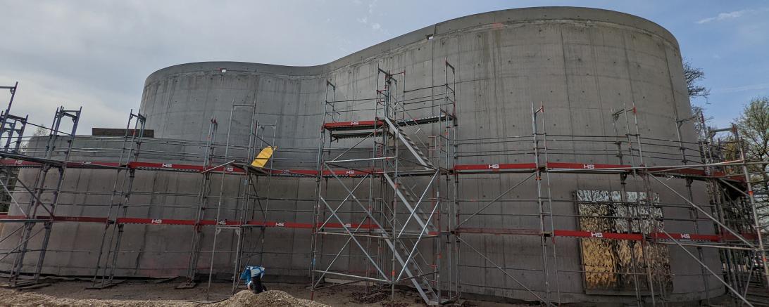 Der neue Hochbehälter in der Parkstadt. 