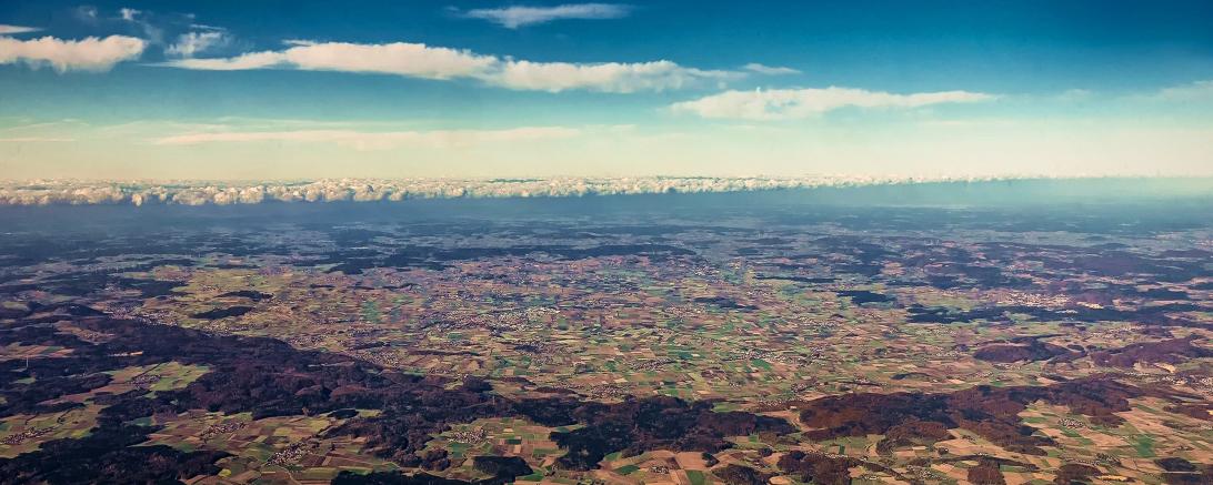 Luftbild des Rieskraters