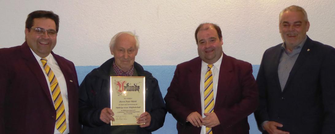 Ehrung bei Generalversammlung des MGV Oberndorf-Eggelstetten 2022