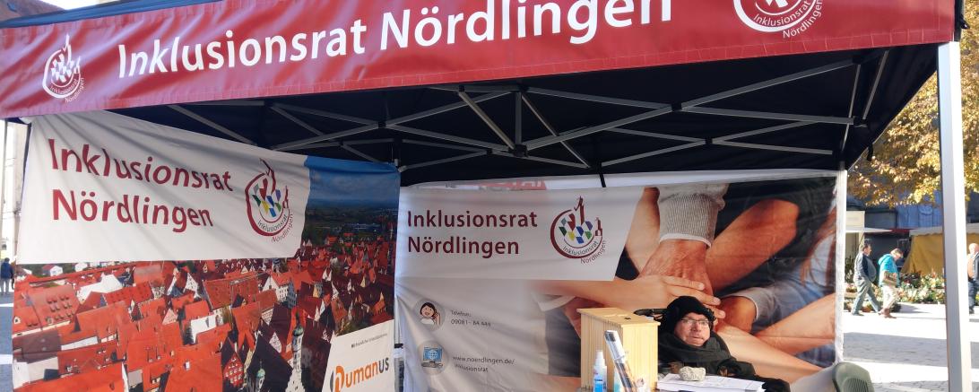 Das Bild zeigt den Stand des Inklusionsrates Nördlingen.