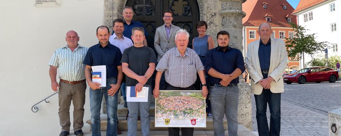 Helmut Haas, Friedrich Feldmeier, David Wittner, Gudrun Gebert-Löfflad,  verabschiedet, Gerhard Feldmeier, Günther Wiedemann, Lucas Löfflad, Jörg Ackermann, Jürgen Haas