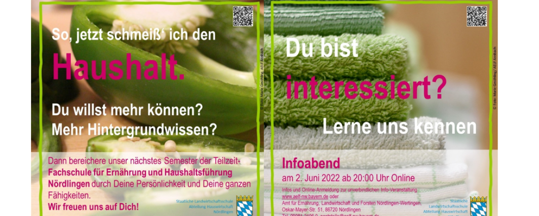 Infoabend Fachschule für Ernährung und Haushaltsführung