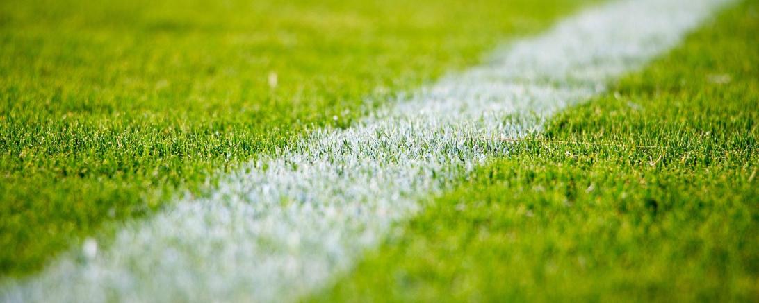 Das Bild zeigt einen Fußballplatz.