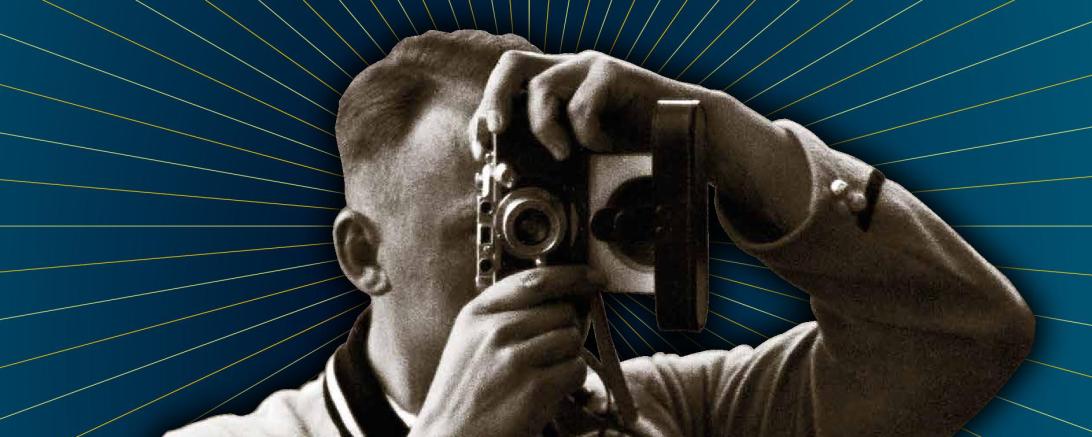 Das BIld zeigt das Plakat der Sonderausstellung "Bin im Bild".