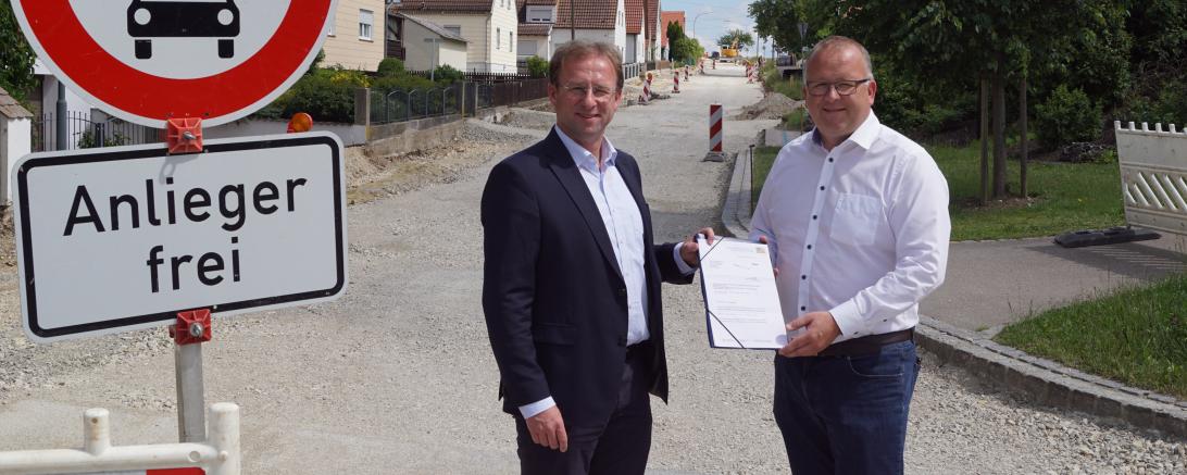 Das Bild zeigt MdL Wolfgang Fackler und Bürgermeister Timo Böllmann.