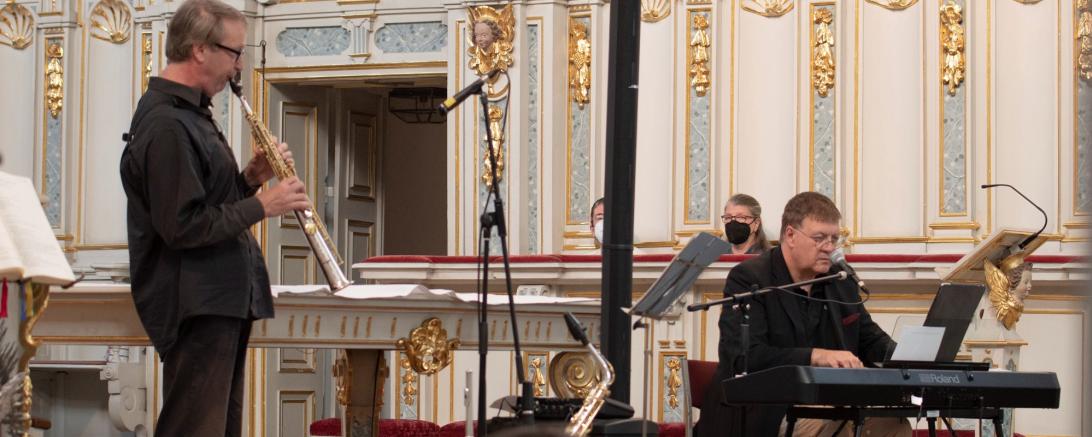 Markus Kerber und Robert Haas bei einem Auftritt.
