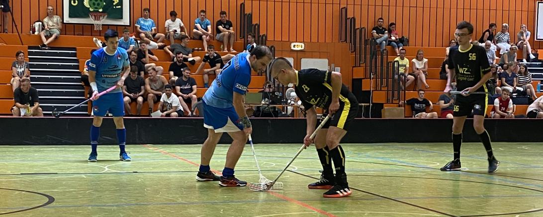 Marek Sedelmeier (23) und Hofer Philipp (56) im Spiel gegen Heidelberg. 