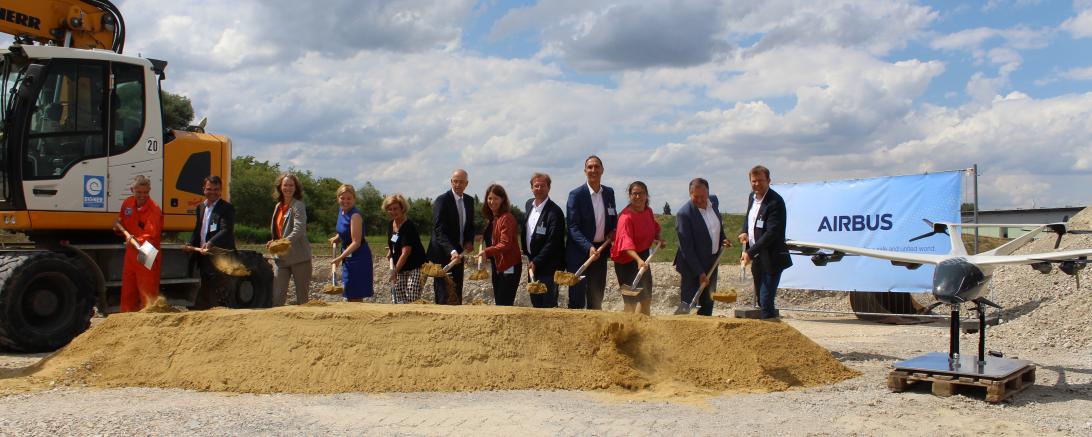 Spatenstich Testzentrum Airbus 
