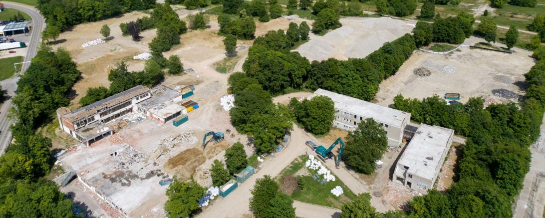 Luftbild des Konversions-Areals im Juni 2022 