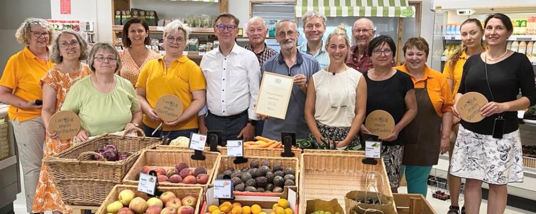 Das Bild zeigt die offizielle Eröffnung der regionalen Einkaufswoche 2022.