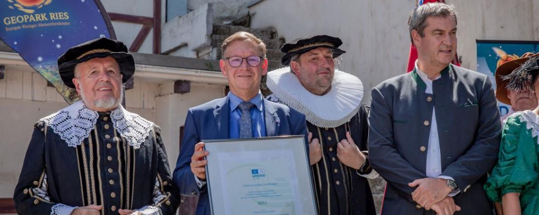 Urkundenverleihung Unesco Global Geopark Ries