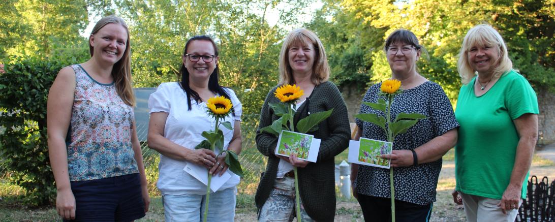 V. l. n. r.: Sarah Mayer, Anita Krieger, Sabine Beck, Elke Beck und Gerda Klaus. 
