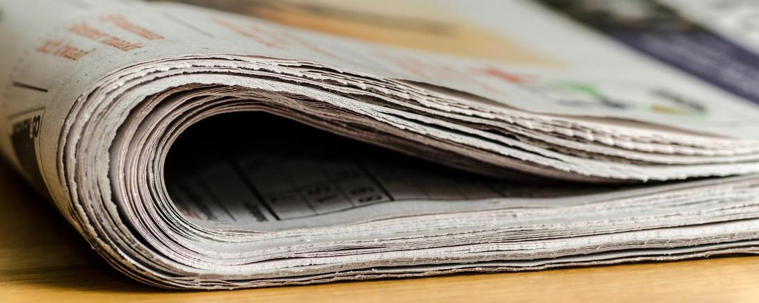 Das Bild zeigt eine Zeitung.