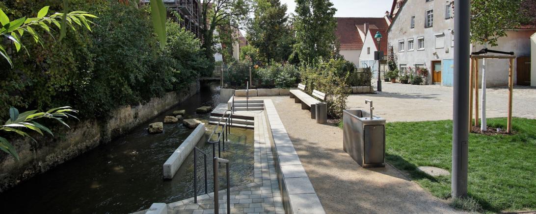 Das Bild zeigt die Nördlinger Kneipp-Anlage. 