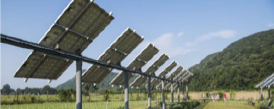 Energiesparen durch erneuerbare Energien.