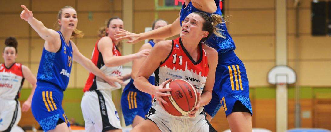 Angels Topstar Sami Hill schien überall zu sein, in der Verteidigung, beim Ballvortrag und natürlich auch beim Scoring. 16 Punkte trug sie zum Sieg gegen Alba Berlin bei.