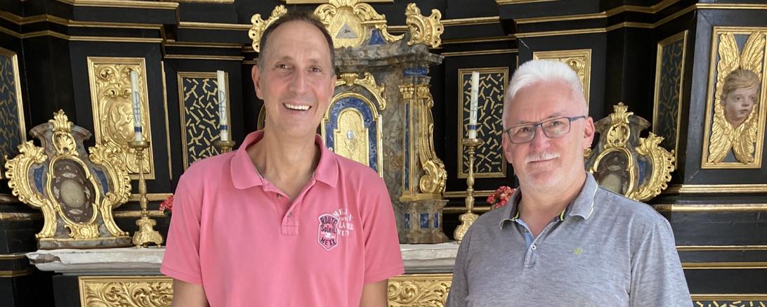 Christoph Schmid (links) gemeinsam mit Ottings Bürgermeister Wolfgang Lechner