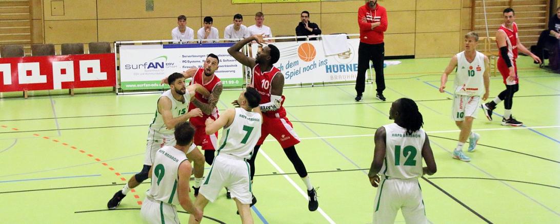 Bild vom letzten Auswärtsspiel der Nördlinger Basketballer gegen Ansbach. 
