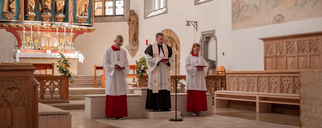 Gottesdienst in Nördlingens ältester Kirche: die St. Salvator Kirche.