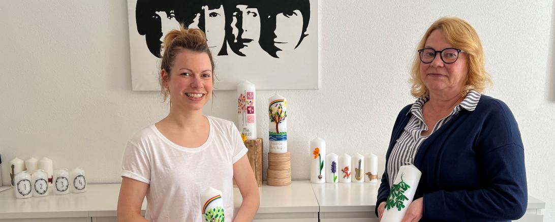 Im Bild sind Caroline und Monika Stelzle zu sehen.